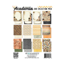 Charger l'image dans la galerie, 49 And Market - Collection Pack 6"X8" - Academia. There are 24 sheets (2 each of 12 double-sided patterned papers) plus 2 extra patterns on the inside of the cover sheets. Available at Embellish Away located in Bowmanville Ontario Canada.