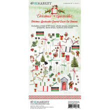 Load image into Gallery viewer, 49 And Market - Laser Cut Outs - Elements - Christmas Spectacular 2023. The Christmas Spectacular General Laser Cut Elements pack from the includes a total of 97 pieces. Elements include Santa's, trees, ornaments, bells, bows and so much more! Available at Embellish Away located in Bowmanville Ontario Canada.