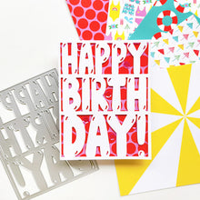 Charger l'image dans la galerie, Catherine Pooler - Cover Plate Die - Balloon Letter Birthday. Available at Embellish Away located in Bowmanville Ontario Canada. Example by Catherine Pooler Designs brand Ambassador.