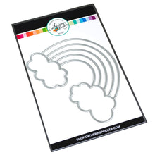 Charger l'image dans la galerie, Catherine Pooler - Die - Over the Rainbow. The Over the Rainbow Die is our perfect little rainbow! Complete with clouds, this large die was created to fill your card front. Available at Embellish Away located in Bowmanville Ontario Canada.
