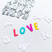 Charger l'image dans la galerie, Catherine Pooler - Dies - Block Alphabet. Approx. 3/4" tall letters have a casual and whimsical font and will make a cute accent to your next card. At Embellish Away in Bowmanville Ontario Canada.