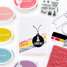 Cargar imagen en el visor de la galería, Catherine Pooler - Dies - Mini Tag. When you need a little pop- the Mini Tag Dies will be a go-to favorite! This set of tag dies are great cut from patterned paper for a little pop. Use them with sentiments to create a cute addition to any card or gift. Available at Embellish Away located in Bowmanville Ontario Canada. Example by Catherine Pooler Designs.