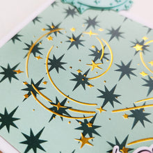 Charger l'image dans la galerie, Catherine Pooler - Hot Foil Plates - It's Magic. Bring a touch of holiday enchantment to your projects. Inspired by swirling snow and blowing leaves, this plate features a mesmerizing swirl of dazzling stars that adds Christmas magic to your cards. Available at Embellish Away located in Bowmanville Ontario Canada.