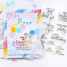Charger l'image dans la galerie, Catherine Pooler - Hot Foil Plates and Dies - Best Birthday Yet. Create birthday cards with hot foiled sentiments with the Best Birthday Yet Hot Foil Plates and Dies. This set of four hot foil sentiments are perfect for bringing the bling to birthday! Available at Embellish Away located in Bowmanville Ontario Canada. Example by Catherine Pooler.