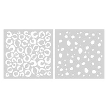 Cargar imagen en el visor de la galería, Catherine Pooler - Layered Stencil - Feeling Exotic. Add some leopard print to your next project with the Feeling Exotic Layered Stencils. This set of two stencils allows you to layer up your color combo for an animal print that speaks to you! Available at Embellish Away located in Bowmanville Ontario Canada.