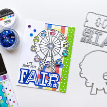 Load image into Gallery viewer, Catherine Pooler - Layered Word Dies - Fair. Perfect for adding flair to your cards and scrapbook pages- try the Fair Layered Word Die. Available at Embellish Away located in Bowmanville Ontario Canada. Example by brand ambassador.