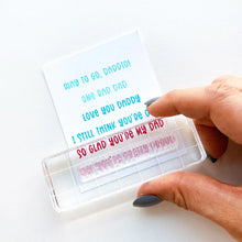 Cargar imagen en el visor de la galería, Catherine Pooler - One Liners Stamp Set - Rad Dad. Send Dad a note to let him know he's still cool in your books with the Rad Dad One Liners Stamp Set. Available at Embellish Away located in Bowmanville Ontario Canada.