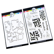 Load image into Gallery viewer, Catherine Pooler - Sentiments Stamp & Die Set - Holiday Stacks. Available at Embellish Away located in Bowmanville Ontario Canada.