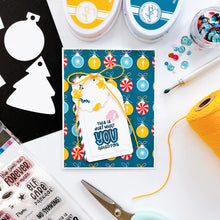Load image into Gallery viewer, Catherine Pooler - Sentiments Stamps - No Shaking. Make the perfect gift tags this season with the No Shaking Sentiments Stamp Set. This adorable set has cute sentiments like "this package does not contain fruitcake" and "do not open 'til Christmas". Available at Embellish Away located in Bowmanville Ontario Canada. Example by brand ambassador.