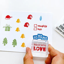 Load image into Gallery viewer, Catherine Pooler - Sentiments Stamps - No Shaking. Make the perfect gift tags this season with the No Shaking Sentiments Stamp Set. This adorable set has cute sentiments like "this package does not contain fruitcake" and "do not open 'til Christmas". Available at Embellish Away located in Bowmanville Ontario Canada.