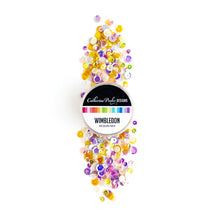 Load image into Gallery viewer, Catherine Pooler - Sequin Mix - Wimbledon. This famous area is a mecca for tennis lovers around the world. Features sequins in shades of golden yellow, iridescent peach and pops of purple. Available at Embellish Away located in Bowmanville Ontario Canada.