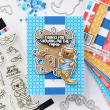 Charger l'image dans la galerie, Catherine Pooler - Stamp & Die Set - Ahoy Matey. Get ready for a swashbuckling good time in your crafty space! The Ahoy Matey Stamp Set and its coordinating dies includes a cast of the cutest North East Coast fisherman you have ever seen! Available at Embellish Away located in Bowmanville Ontario Canada. Example by brand ambassador.