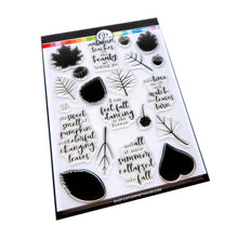 Load image into Gallery viewer, Catherine Pooler - Stamp & Die Set - Changing Leaves. Perfect mid-sized leaves for all your cards and scrapbook pages. Includes 5 solid stamp leaves with separate vein and stem stamps. Includes an acorn, gumball and chestnut to add to your fall card. Available at Embellish Away located in Bowmanville Ontario Canada.