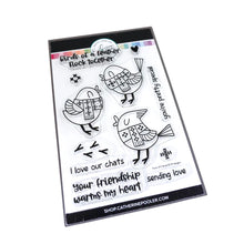 Load image into Gallery viewer, Catherine Pooler - Stamp & Die Set - Flock of Friends. The Flock of Friends Set will warm your heart with its scarf clad birdies and loving sentiments. Use the Flock of Friends Dies to pop out the lovely birdies. Available at Embellish Away located in Bowmanville Ontario Canada