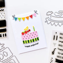गैलरी व्यूवर में इमेज लोड करें, Catherine Pooler - Stamp & Die Set - Fruitfully Frosted. Celebration cakes never looked so sweet as they will with the Fruitfully Frosted Set. This summery fruit-themed layer cake stamp set is so fun to piece together in a variety of ways. Available at Embellish Away located in Bowmanville Ontario Canada Example by brand ambassador.