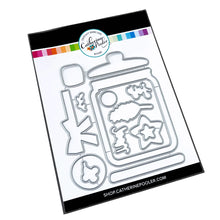 Charger l'image dans la galerie, Catherine Pooler - Stamp & Die Set - Jar Full of Joy. Fill your holiday cookie jar with joy! Use the Jar Full of Joy Stamp Set and Coordinating Dies to create your own holiday decor cards! Fill the jar or turn it into a shaker card. Available at Embellish Away located in Bowmanville Ontario Canada.