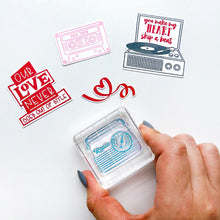Charger l'image dans la galerie, Catherine Pooler - Stamp & Die Set - Music to My Ears. Music to My Ears Stamp Set and the coordinating Dies is an adorable line-art stamp set featuring these images and retro illustrated sentiments. Available at Embellish Away located in Bowmanville Ontario Canada.