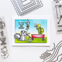 Load image into Gallery viewer, Catherine Pooler - Stamp & Die Set - School's Out. School's Out for the summer and these woodland buddies are ready for some outdoor play! Available at Embellish Away located in Bowmanville Ontario Canada. Example by brand ambassador.