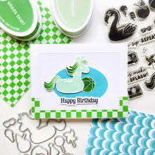 Cargar imagen en el visor de la galería, Catherine Pooler - Stamp & Die Set - Swim Sip Repeat. Available at Embellish Away located in Bowmanville Ontario Canada. Example by Catherine Pooler Designs Ambassador.
