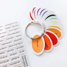 Charger l'image dans la galerie, Catherine Pooler - Stamps - Party Colors. Updated to include the new 2023 Colors! Label your swatches and get organized with the Party Colors Stamp Set. This set includes each of the Party Color Ink Names as an individual stamp. Available at Embellish Away located in Bowmanville Ontario Canada. Example by brand ambassador.
