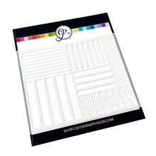 Charger l'image dans la galerie, Catherine Pooler - Stencil - On the Line. Create a fun geometric stripe pattern on your next card or project with the On the Line Stencil. This linear design is super versatile and is easy to ink up in multiple colors. Available at Embellish Away located in Bowmanville Ontario Canada.