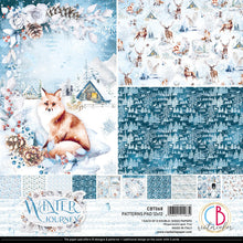 Load image into Gallery viewer, Ciao Bella - 12x12 Patterns Pad - 8 Sheets - Winter Journey. With beautiful snowy images the Winter Journey collection has a cool color palette of ice blue and white perfect for your Winter projects and greeting cards. Available at Embellish Away located in Bowmanville Ontario Canada