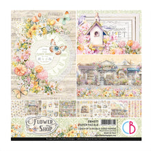 Cargar imagen en el visor de la galería, Ciao Bella - 8X8 Paper Pad - Flower Shop. Includes 12 sheets. Available at Embellish Away located in Bowmanville Ontario Canada.