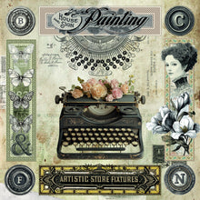 Load image into Gallery viewer, Ciao Bella - 8X8 Paper Pad - Typographic. Includes 12 Sheets. Available at Embellish Away located in Bowmanville Ontario Canada.