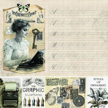 Load image into Gallery viewer, Ciao Bella - 8X8 Paper Pad - Typographic. Includes 12 Sheets. Available at Embellish Away located in Bowmanville Ontario Canada.