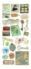 Load image into Gallery viewer, Ciao Bella - Art Stickers Uncut Transparent Adhesive Sheets - Eastern Journey. 5 sheets. Available at Embellish Away located in Bowmanville Ontario Canada.