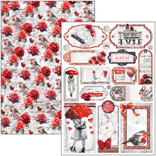 Load image into Gallery viewer, Ciao Bella - Creative Pad A4 9/Pkg - Paris Je t’aime. An elegant and modern collection that celebrates Paris with a refined combination of white, black, and red details. Available at Embellish Away located in Bowmanville Ontario Canada