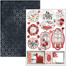 Load image into Gallery viewer, Ciao Bella - Creative Pad A4 9/Pkg - Paris Je t’aime. An elegant and modern collection that celebrates Paris with a refined combination of white, black, and red details. Available at Embellish Away located in Bowmanville Ontario Canada