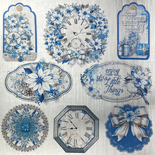 Load image into Gallery viewer, Ciao Bella - Deluxe Paper 6"x6" - 5/Pkg - Elegance of Blue Paper Silver. Available at Embellish Away located in Bowmanville Ontario Canada.