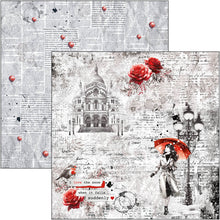 Load image into Gallery viewer, Ciao Bella - Pad 12x12 - 12/Pkg - Paris Je t’aime. “Paris Je t’aime” is an elegant and modern collection that celebrates Paris with a refined combination of white, black, and red details. Available at Embellish Away located in Bowmanville Ontario Canada.