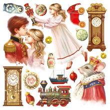 Load image into Gallery viewer, Ciao Bella - Vellum Fussy Cut 6"x6" - 6/Pkg - The Nutcracker. The warm and inviting tones of lights and lanterns create a magical atmosphere, perfect for embracing the spirit of Christmas. Available at Embellish Away located in Bowmanville Ontario Canada.