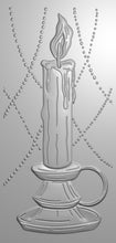 Load image into Gallery viewer, Crafter's Companion - 3D Embossing Folder - Christmas by Candlelight - Christmas Candle. Size: 2.75''x5.75''. At Embellish Away in Bowmanville Ontario Canada.