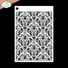 Cargar imagen en el visor de la galería, Elizabeth Craft - Stencil - Journal Stencils 11. Measuring approx. 5.9" x 8.7". Available at Embellish Away in Bowmanville Ontario Canada. Wallpaper pattern.