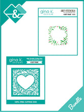 Charger l'image dans la galerie, Gina K. Designs - BUNDLE Stencil & Die Set - Heart Frame. Available at Embellish Away in Bowmanville Ontario Canada.