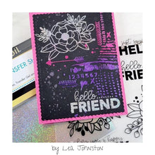 Charger l'image dans la galerie, Gina K. Designs - Deco Foil Adhesive Transfer Sheets - Blooming Friendship. Make your mark with Deco Foil Adhesive Transfers designs and coordinating words in the signature Unity style. Available at Embellish Away located in Bowmanville Ontario Canada. Example by Lea Johnston.