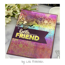 Charger l'image dans la galerie, Gina K. Designs - Deco Foil Adhesive Transfer Sheets - Blooming Friendship. Make your mark with Deco Foil Adhesive Transfers designs and coordinating words in the signature Unity style. Available at Embellish Away located in Bowmanville Ontario Canada. Example by Lisa Bzibziak.