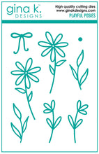 Charger l'image dans la galerie, Gina K. Designs - Dies - Playful Posies. Gina K Designs wafer thin metal-etched dies are the highest quality available for your paper crafting projects. Available at Embellish Away located in Bowmanville Ontario Canada.