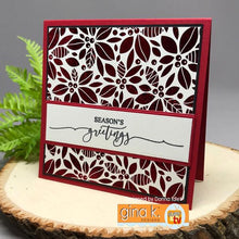 गैलरी व्यूवर में इमेज लोड करें, Gina K. Designs - Mini Stamp - Scripty Holiday. Clear photopolymer and measures 4"X4". Available at Embellish Away located in Bowmanville Ontario Canada. Example by Donna Idlet.