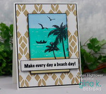 Load image into Gallery viewer, Gina K. Designs - Stamp - Tropical Silhouettes. By Gina K Designs. Measures 6"X8". Available at Embellish Away located in Bowmanville Ontario Canada. Example by Karen Hightower.