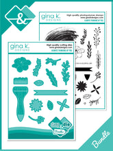 Load image into Gallery viewer, Gina K. Designs - Stamp & Die Set - Always Thinking of You. Always Thinking of You is a stamp set by Lisa Hetrick. This set is made of premium clear photopolymer and measures 6" X 8". Made in the USA. Available at Embellish Away located in Bowmanville Ontario Canada.