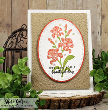 Charger l'image dans la galerie, Gina K. Designs - Stamp & Die Set - Beautiful Day. Beautiful Day is a stamp set by Gina K Designs. This set is made of premium clear photopolymer and measures 6" X 8". Made in the USA. Available at Embellish Away located in Bowmanville Ontario Canada.