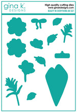 Cargar imagen en el visor de la galería, Gina K. Designs - Stamp & Die Set - Beauty In Everything. Beauty in Everything is a stamp and die set by Lisa Hetrick. This set is made of premium clear photopolymer and measures 6" X 8". Made in the USA. Available at Embellish Away located in Bowmanville Ontario Canada.