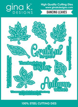 Load image into Gallery viewer, Gina K. Designs - Stamp & Die Set - Dancing Leaves. Set by Gina Krupsky. At Embellish Away in Bowmanville Ontario Canada.