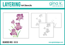 將圖片載入圖庫檢視器 Gina K Designs - Layering Stencil - Bearded Iris. Available at Embellish Away located in Bowmanville Ontario Canada.
