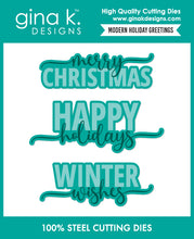 Load image into Gallery viewer, Gina K. Designs - Stamp & Dies - Modern Holiday Greetings. Available at Embellish Away in Bowmanville Ontario Canada.