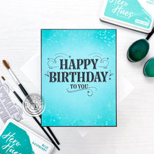 Charger l'image dans la galerie, Hero Arts - Letterpress & Foil Plate - Happy Birthday. Welcome to our first Letterpress + Foil plate for the Spellbinders BetterPress system! This snowy tree scene really stands out when used for foiling. Available at Embellish Away located in Bowmanville Ontario Canada. Example by brand ambassador.